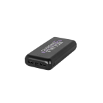 Powerbank ecológico com indicador de carga 20 000 mAh cor preto imagem com logo