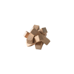 Quebra-cabeças natural de bambu em forma de estrela para montar cor natural