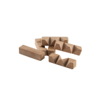 Quebra-cabeças natural de bambu em forma de estrela para montar cor natural terceira vista
