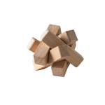 Quebra-cabeças natural de bambu em forma de estrela para montar varias cores