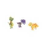 Puzzle 3D de papel 3 em 1 em forma de dinossauro ideal para crianças cor natural primeira vista