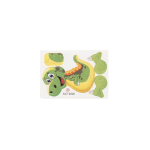 Puzzle 3D de papel 3 em 1 em forma de dinossauro ideal para crianças cor natural segunda vista