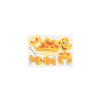 Puzzle 3D de papel 3 em 1 em forma de dinossauro ideal para crianças cor natural