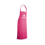 Avental de sarja de algodão ideal para cozinhar 180 g/m2 cor cor-de-rosa imagem com logo