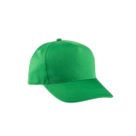 Boné de poliéster reciclado com 5 painéis e fecho velcro 210 g/m2 cor verde primeira vista