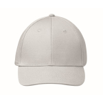 Boné de algodão com fecho ajustável de fivela de aço 280 g/m2 cor branco quarta vista