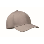 Boné de algodão com fecho ajustável de fivela de aço 280 g/m2 cor cinzento