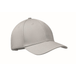 Boné de algodão com fecho ajustável de fivela de aço 280 g/m2 cor prateado