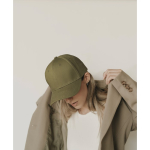 Boné de algodão com fecho ajustável de fivela de aço 280 g/m2 cor verde militar segunda vista conjunto