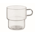 Chávena totalmente feita de borossilicato com design empilhável cor transparente