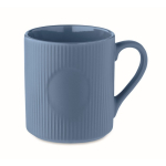 Caneca de cerâmica de cor mate com um acabamento em relevo 340 ml cor azul