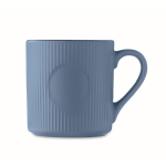 Caneca de cerâmica de cor mate com um acabamento em relevo 340 ml cor azul segunda vista