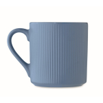 Caneca de cerâmica de cor mate com um acabamento em relevo 340 ml cor azul terceira vista