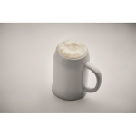 Caneca de cerveja para sublimação com capacidade de 500 ml cor branco vista fotografia terceira vista
