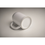Caneca de cerveja para sublimação com capacidade de 500 ml cor branco vista fotografia quarta vista