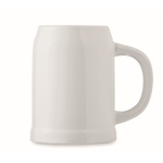 Caneca de cerveja para sublimação com capacidade de 500 ml cor branco quinta vista
