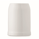 Caneca de cerveja para sublimação com capacidade de 500 ml cor branco sexta vista