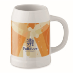 Caneca de cerveja para sublimação com capacidade de 500 ml cor branco vista principal