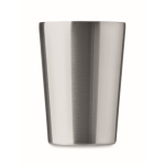 Copo de aço inoxidável com manga amovível de pele sintética 350 ml cor preto sétima vista