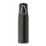 Garrafa antifugas de aço inoxidável com pega de cordão 500 ml cor preto quinta vista
