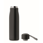 Garrafa antifugas de aço inoxidável com pega de cordão 500 ml cor preto sétima vista