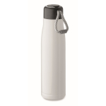 Garrafa antifugas de aço inoxidável com pega de cordão 500 ml cor branco
