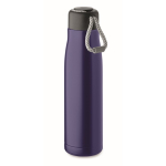 Garrafa antifugas de aço inoxidável com pega de cordão 500 ml cor azul real