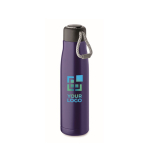Garrafa antifugas de aço inoxidável com pega de cordão 500 ml cor azul real vista principal