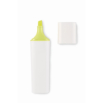 Marca-texto de exterior branco com diferentes cores de tinta cor amarelo fluorescente