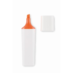 Marca-texto de exterior branco com diferentes cores de tinta cor cor-de-laranja fluorescente