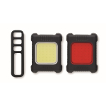 Set de 2 luzes recarregável, 3 modos de iluminação para bicicleta cor preto
