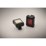 Set de 2 luzes recarregável, 3 modos de iluminação para bicicleta cor preto vista fotografia quinta vista