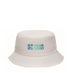 Chapéu à pescador de poliéster em diferentes cores 150 g/m2 cor branco vista principal