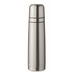 Termos de aço inoxidável reciclado com 2 chávenas na tampa 750 ml cor prateado mate terceira vista