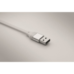 Porta-chaves e suporte para telemóvel com cabos de carga de 26 cm cor branco vista fotografia sexta vista