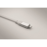 Porta-chaves e suporte para telemóvel com cabos de carga de 26 cm cor branco vista fotografia oitava vista