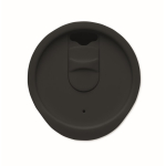 Copo takeaway de parede dupla, fecho deslizante na tampa 300ml cor preto sexta vista