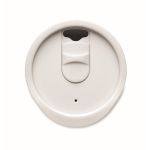 Copo takeaway de parede dupla com detalhe de cortiça na base 300 ml cor branco sexta vista