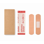 Set de 15 pensos rápidos em caixa personalizável de papel reciclado cor bege