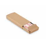 Set de 15 pensos rápidos em caixa personalizável de papel reciclado cor bege segunda vista