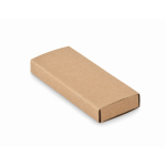 Set de 15 pensos rápidos em caixa personalizável de papel reciclado cor bege terceira vista