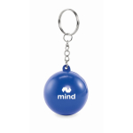 Porta-chaves com anti-stress em forma de bola em várias cores cor azul vista principal
