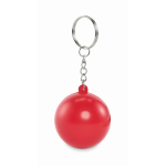 Porta-chaves com anti-stress em forma de bola em várias cores cor vermelho