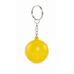 Porta-chaves com anti-stress em forma de bola em várias cores cor amarelo