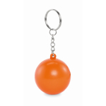 Porta-chaves com anti-stress em forma de bola em várias cores cor cor-de-laranja