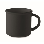 Caneca monocromática de cor mate com borda superior 300 ml cor preto