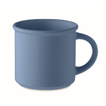 Caneca monocromática de cor mate com borda superior 300 ml cor azul
