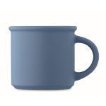 Caneca monocromática de cor mate com borda superior 300 ml cor azul terceira vista