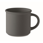 Caneca monocromática de cor mate com borda superior 300 ml cor cinzento-escuro