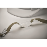 Capacete de trabalho com correia ajustável entre 52 e 62 cm cor branco vista fotografia quinta vista